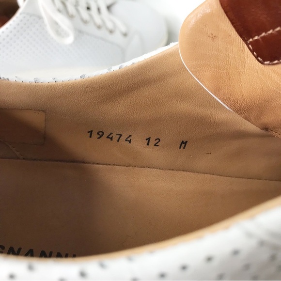 MAGNANNI Costa Lo Leather Perforated Sneakers 12 - Picture 6 of 9